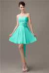 Sweatheart A-line Chiffon Short Bridesmaid Dresses with flower