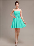 Sweetheart A-Line Short Chiffon Bridesmaid Dresses