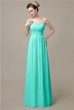 A-line Sweetheart Chiffon Floor-Length Long Bridesmaid Dresses