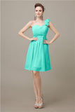 Popular One-shoulder Sweetheart Knee-Length Bridesmaid Dresses