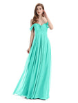 Elegant Sweetheart Off Shoulder Floor-Length Bridesmaid Dresses