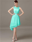 Illusion A-Line Short Bridesmaid Dresses