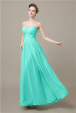 Pretty Strapless Chiffon A-line Floor-Length Bridesmaid Dresses