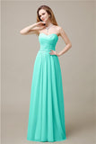 Pretty Chiffon A-line Sweetheart Floor-Length Bridesmaid Dresses