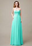 Charming A-line Sweetheart Sleeveless Floor-Length Bridesmaid Dresses