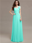 Elegant A-line One-Shoulder With Flowers Floor-Length Bridesmaid Dresses