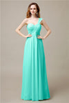 Pretty A-line Chiffon One-Shoulder Floor-Length Bridesmaid Dresses