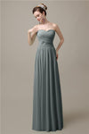 Sweetheart A-line Simple Chiffon Floor-Length Long Bridesmaid Dresses