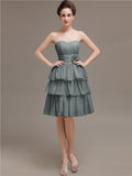 Sweetheart Pleats A-line Short Bridesmaid Dresses