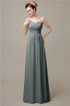 A-line Sweetheart Chiffon Floor-Length Long Bridesmaid Dresses