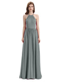 Stunning Chiffon A-line Long Cross-back Bridesmaid Dresses