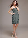 Sweetheart Short Sheath Knee length Bridesmaid Dresses