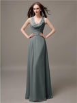 Shoulder Strap A-line Floor-Length Bridesmaid Dresses