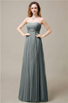 Elegant Straight Chiffon A-line Floor-Length Bridesmaid Dresses