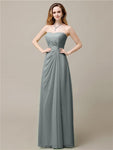 Elegant A-line Chiffon Sweetheart Floor-Length Bridesmaid Dresses