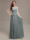 A-line One-shoulder Long Bridesmaid Dresses