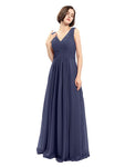 Simple A-line Chiffon V-neck Bridesmaid Dresses