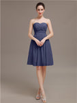 Sweetheart Chiffon A-line Short Bridesmaid Dresses