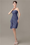 Elegant Sweetheart Chiffon Backless Sheath Bridesmaid Dresses