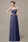 A-line Sweetheart Chiffon Floor-Length Long Bridesmaid Dresses