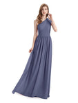 Charming One-shoulder A-line Chiffion Floor-Length Bridesmaid Dresses