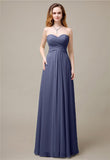 Charming A-line Sweetheart Sleeveless Floor-Length Bridesmaid Dresses