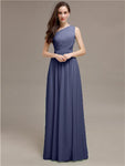 Simple One-Shoulder Sleeveless A-line Chiffon Bridesmaid Dresses