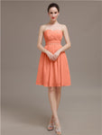 Sweetheart Chiffon A-line Short Bridesmaid Dresses