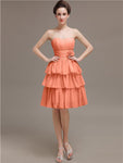 Sweetheart Pleats A-line Short Bridesmaid Dresses