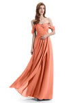 Charming Off-The-Shoulder Sweethert Floor Lenght Bridesmaid Dresses