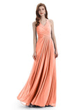 Elegant V-neck Side Slit Floor Length Bridesmaid Dresses