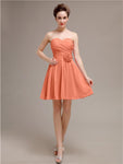 Sweetheart A-Line Short Chiffon Bridesmaid Dresses