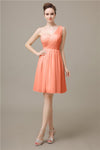 Elegant One-shoulder A-line Knee-Length Bridesmaid Dresses