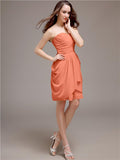 Sweetheart Short Sheath Knee length Bridesmaid Dresses