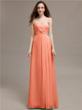 Simple Sweetheart Sleeveless A-line Floor-Length Bridesmaid Dresses