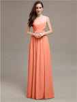 Simple One-Shoulder Sleeveless A-line Chiffon Bridesmaid Dresses