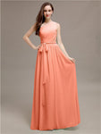 A-line One-shoulder Long Bridesmaid Dresses