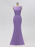 Sleeveless Mermaid Bateau Floor Length Bridesmaid Dresses