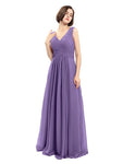 Simple A-line Chiffon V-neck Bridesmaid Dresses