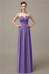 Sweetheart Simple A-line Floor-Length Chiffon Bridesmaid Dresses