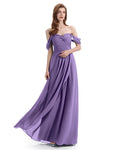 Charming Off-The-Shoulder Sweethert Floor Lenght Bridesmaid Dresses