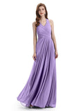 Elegant V-neck Side Slit Floor Length Bridesmaid Dresses