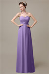 A-line Sweetheart Chiffon Floor-Length Long Bridesmaid Dresses