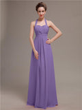 Elegant Sweetheart Halter Long Bridesmaid Dresses