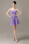 Popular Chiffon A-line Sweetheart Mini Bridesmaid Dresses