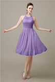 Halter  A-line Knee-Length Chiffon Bridesmaid Dresses