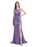 V-neck Sleeveless Split Side Floor-Length Bridesmaid Dresses