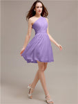 One Shoulder Short A-Line Bridesmaid Dresses