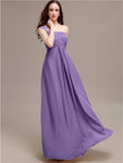 A-line One-shoulder Long Chiffon Bridesmaid Dresses