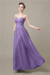 Pretty Strapless Chiffon A-line Floor-Length Bridesmaid Dresses